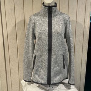 Lululemon women’s grey full-zip fleece jacket size 8